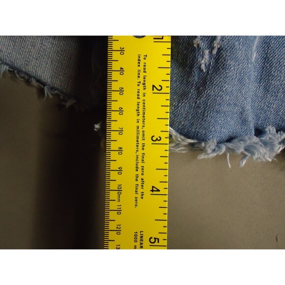 Ann Taylor Loft Cut Off Shorts Geometric Pattern Distressed Raw Hem 10 W30 - Picture 7 of 8